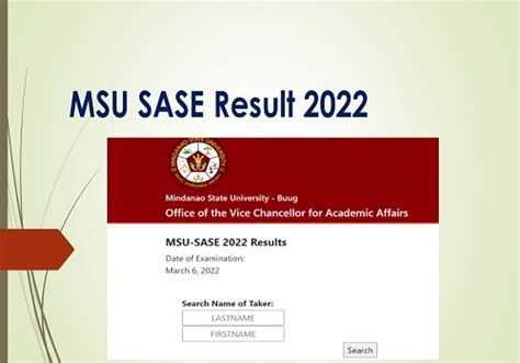 sase results